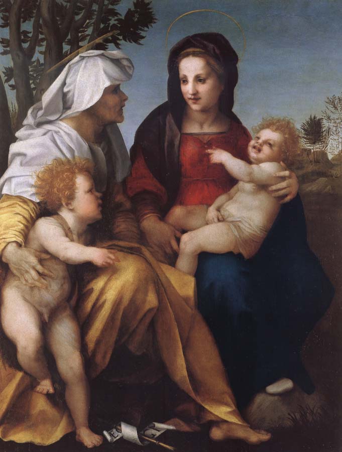 Andrea del Sarto THe Madonna and Child with Saint Elzabeth and Saint John the Baptist